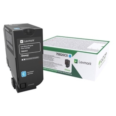 Lexmark 75B20C0  (75B0020), originální toner, azurový, 10000 stran