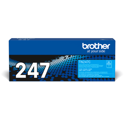 Brother TN-247C, originální toner, azurový, 2300 stran
