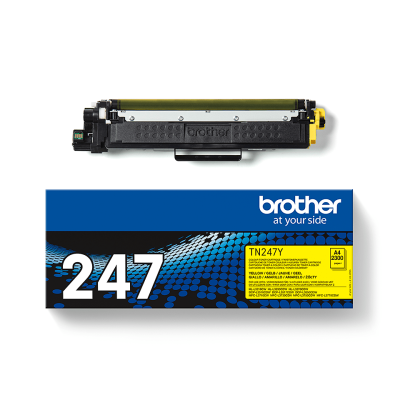 Brother TN-247Y, originální toner, žlutý, 2300 stran
