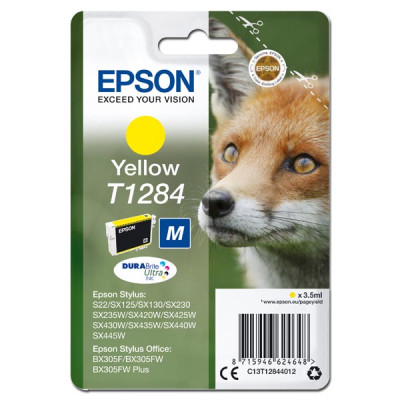 Epson T1284 (C13T12844011), originální inkoust, žlutý, 3,5 ml, VÝPRODEJ, náhradní obal