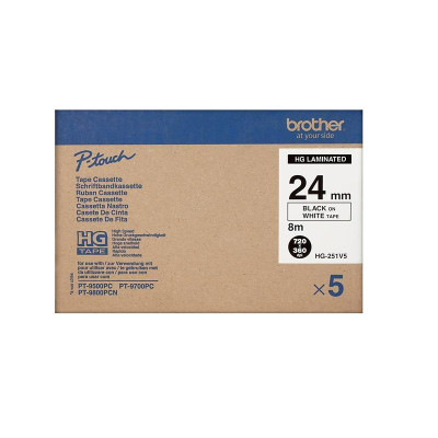 Brother HGE-251, originální páska, 5-pack