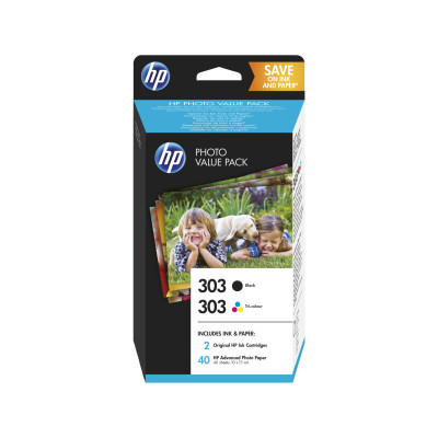 HP Z4B62EE (303), originální inkoust, černý/barevný, +Photo Pack