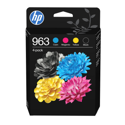 HP 6ZC70AE (963), originální inkoust, CMYK, 1000/700 stran, 4-pack