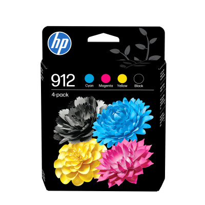 HP 6ZC74AE (912), originální inkoust, CMYK, 250/315 stran, 4-pack
