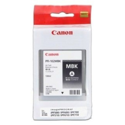 Canon PFI-102MBk (0894B001), originální inkoust, matně černý, 740 stran (130 ml)