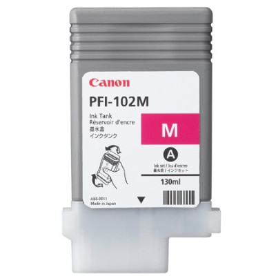 Canon PFI-102M (0897B001), originální inkoust, purpurový, 740 stran (130 ml)