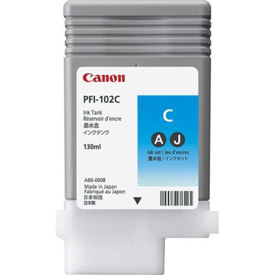 Canon PFI-102C (0896B001), originální inkoust, azurový, 740 stran (130 ml)