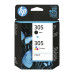 HP 6ZD17AE (305), originální inkoust, černý/barevný, 2-pack