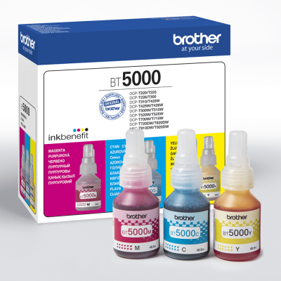 Brother BT-5000CLVAL (BT5000CLVAL), originální inkoust, CMY, 5000 stran, 3-pack