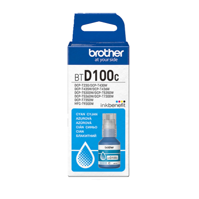 Brother BTD100C, originální inkoust, azurový, 5000 stran (48,8 ml)