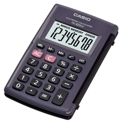 Casio Kalkulačka HL 820LV BK, černá, kapesní, osmimístná