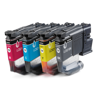 Brother LC-521VAL, originální inkoust, CMYK, 500 stran, 4-pack