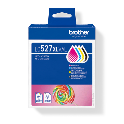 Brother LC-527XLVAL, originální inkoust, CMYK, 3000/2000 stran, 4-pack