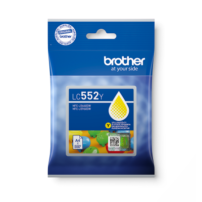 Brother LC-552Y, originální inkoust, žlutý, 550 stran