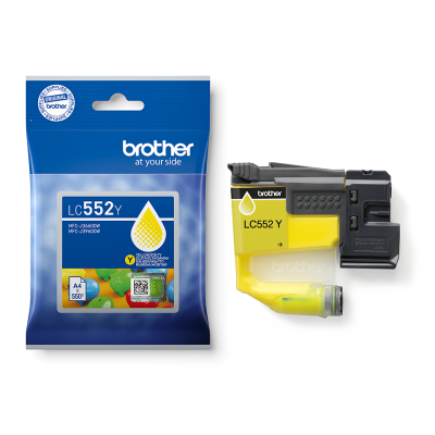 Brother LC-552Y, originální inkoust, žlutý, 550 stran
