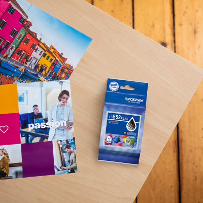 Brother LC-552XLBK, originální inkoust, černý, 3000 stran, XL