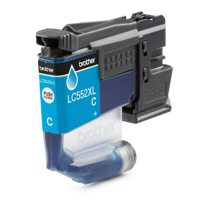 Brother LC-552XLC, originální inkoust, azurový, 1500 stran, XL