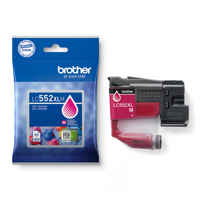 Brother LC-552XLM , originální inkoust, purpurový, 1500 stran, XL