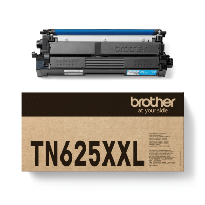 Brother TN-625XXLC, originální toner, azurový, 6500 stran