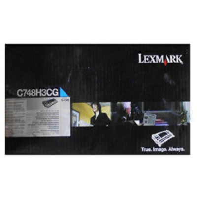Lexmark C748H2CG (C748H3CG), originální toner, azurový, 10000 stran