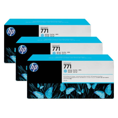 HP CR255A (771), originální inkoust, světle azurový, 3 × 775 ml, 3-pack