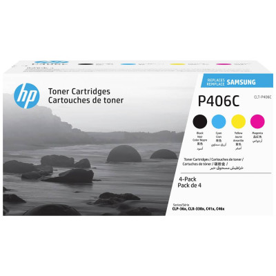 Samsung CLT-P406C (SU375A), originální toner, CMYK, 3 × 1000 + 1500 stran, 4-pack