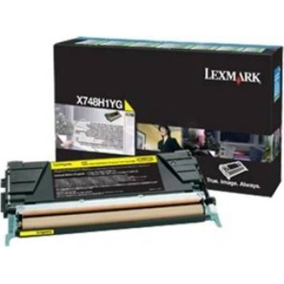 Lexmark X748H3YG, originální toner, žlutý, 10000 stran