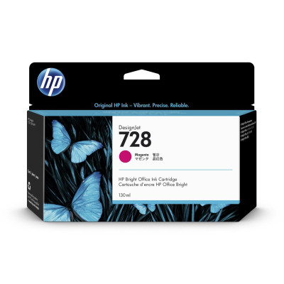 HP F9J66A (728), originální inkoust, purpurový, 130 ml