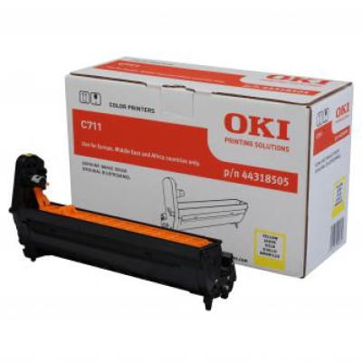 Oki C711 (44318505), originální válec, žlutý, 20000 stran